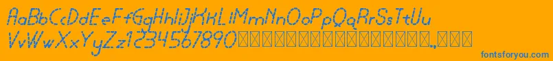 lamborgini bolditalicdash personal Font – Blue Fonts on Orange Background