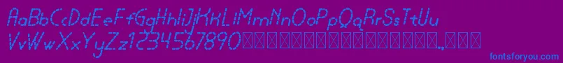 lamborgini bolditalicdash personal Font – Blue Fonts on Purple Background
