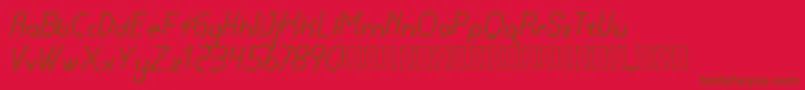 lamborgini bolditalicdash personal Font – Brown Fonts on Red Background