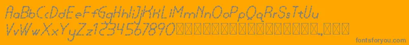 lamborgini bolditalicdash personal-Schriftart – Graue Schriften auf orangefarbenem Hintergrund