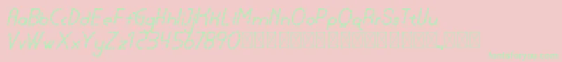 lamborgini bolditalicdash personal Font – Green Fonts on Pink Background