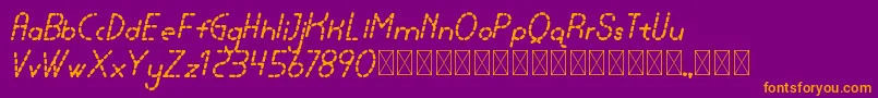 lamborgini bolditalicdash personal Font – Orange Fonts on Purple Background