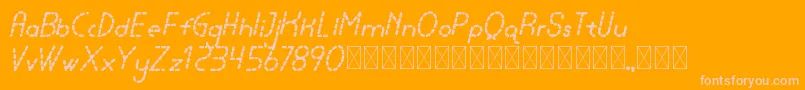 lamborgini bolditalicdash personal Font – Pink Fonts on Orange Background