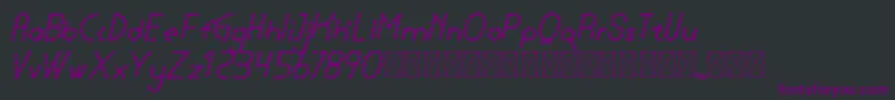 lamborgini bolditalicdash personal Font – Purple Fonts on Black Background