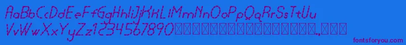 lamborgini bolditalicdash personal-Schriftart – Violette Schriften auf blauem Hintergrund