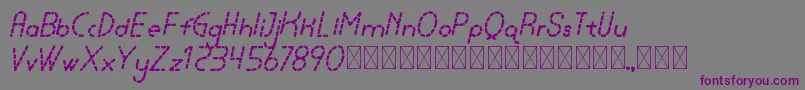 lamborgini bolditalicdash personal Font – Purple Fonts on Gray Background