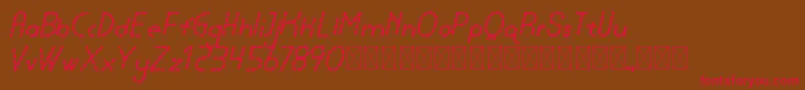 lamborgini bolditalicdash personal Font – Red Fonts on Brown Background