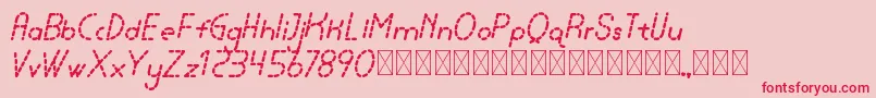 lamborgini bolditalicdash personal Font – Red Fonts on Pink Background