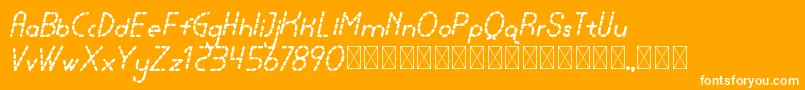 lamborgini bolditalicdash personal Font – White Fonts on Orange Background