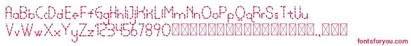 lamborgini dash personal Font – Red Fonts on White Background