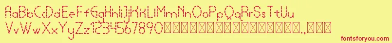 lamborgini dash personal Font – Red Fonts on Yellow Background