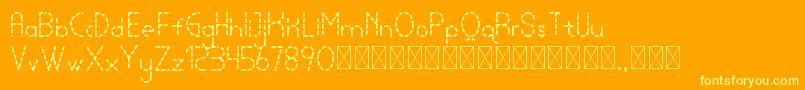 lamborgini dash personal Font – Yellow Fonts on Orange Background