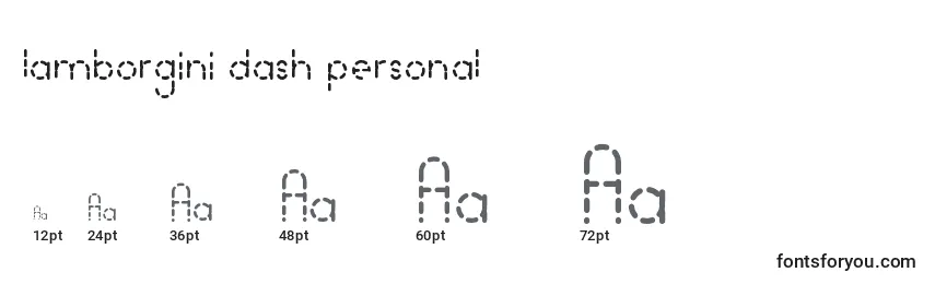 Размеры шрифта Lamborgini dash personal