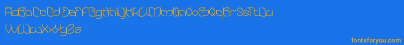BambooChopsticks Font – Orange Fonts on Blue Background