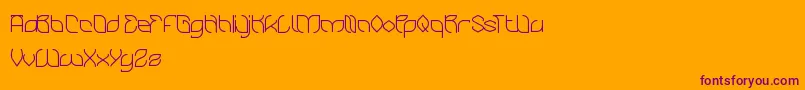 BambooChopsticks-Schriftart – Violette Schriften auf orangefarbenem Hintergrund