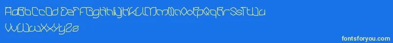 BambooChopsticks Font – Yellow Fonts on Blue Background