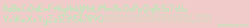 lamborgini extrabold personal-Schriftart – Grüne Schriften auf rosa Hintergrund