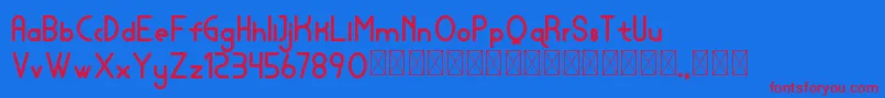 lamborgini extrabold personal Font – Red Fonts on Blue Background