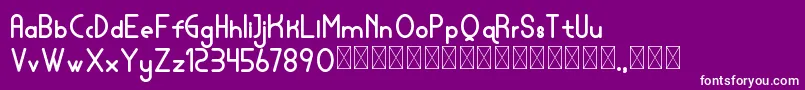 Fonte lamborgini extrabold personal – fontes brancas em um fundo violeta