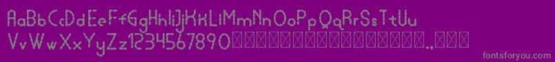フォントlamborgini extrabolddash personal – 紫の背景に灰色の文字