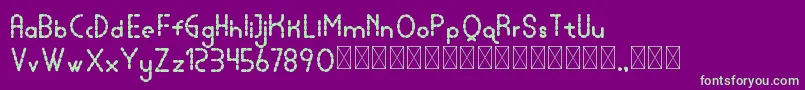 フォントlamborgini extrabolddash personal – 紫の背景に緑のフォント