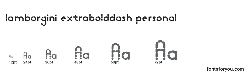 Lamborgini extrabolddash personal Font Sizes