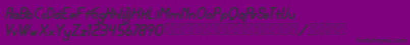 lamborgini extrabolditalic personal Font – Black Fonts on Purple Background