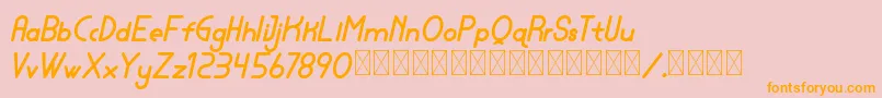 lamborgini extrabolditalic personal Font – Orange Fonts on Pink Background