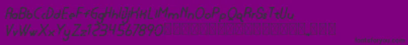 lamborgini extrabolditalicdash personal-Schriftart – Schwarze Schriften auf violettem Hintergrund