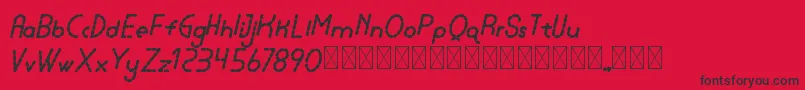 lamborgini extrabolditalicdash personal Font – Black Fonts on Red Background