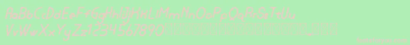 lamborgini extrabolditalicdash personal Font – Pink Fonts on Green Background