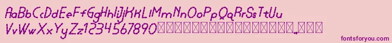 lamborgini extrabolditalicdash personal Font – Purple Fonts on Pink Background