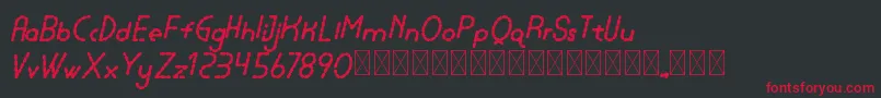 lamborgini extrabolditalicdash personal Font – Red Fonts on Black Background