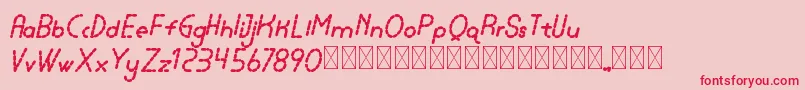 lamborgini extrabolditalicdash personal Font – Red Fonts on Pink Background