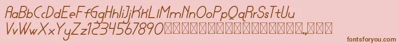 lamborgini italic personal Font – Brown Fonts on Pink Background