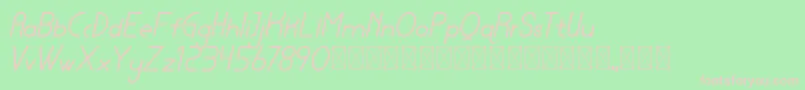 lamborgini italic personal Font – Pink Fonts on Green Background