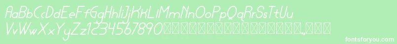 fuente lamborgini italic personal – Fuentes Blancas Sobre Fondo Verde