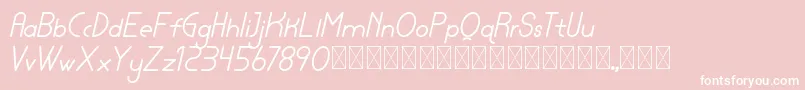 lamborgini italic personal Font – White Fonts on Pink Background