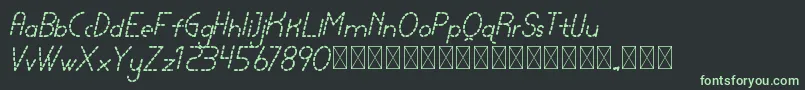 Czcionka lamborgini italicdash personal – zielone czcionki na czarnym tle