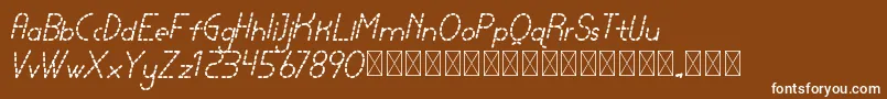 lamborgini italicdash personal Font – White Fonts on Brown Background