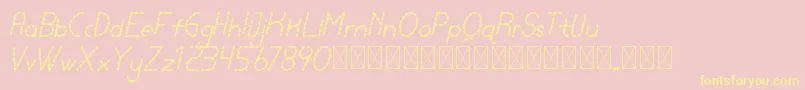 lamborgini italicdash personal Font – Yellow Fonts on Pink Background