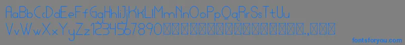 lamborgini light personal Font – Blue Fonts on Gray Background