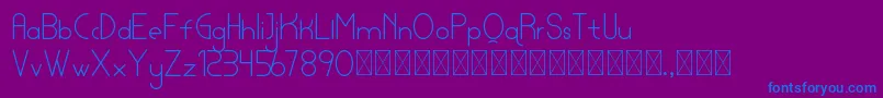 lamborgini light personal Font – Blue Fonts on Purple Background