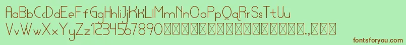 lamborgini light personal Font – Brown Fonts on Green Background