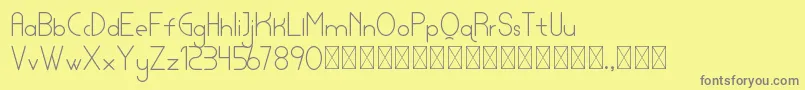 lamborgini light personal-fontti – harmaat kirjasimet keltaisella taustalla