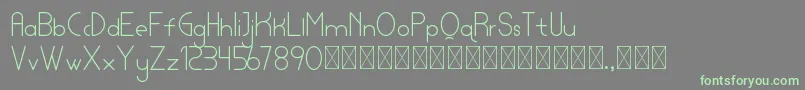 lamborgini light personal Font – Green Fonts on Gray Background