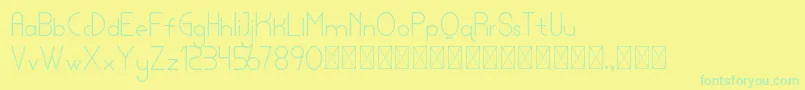 lamborgini light personal Font – Green Fonts on Yellow Background