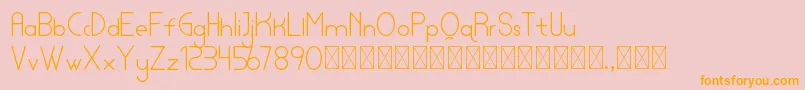 lamborgini light personal Font – Orange Fonts on Pink Background
