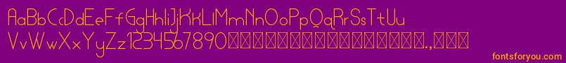 lamborgini light personal Font – Orange Fonts on Purple Background