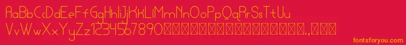 lamborgini light personal Font – Orange Fonts on Red Background
